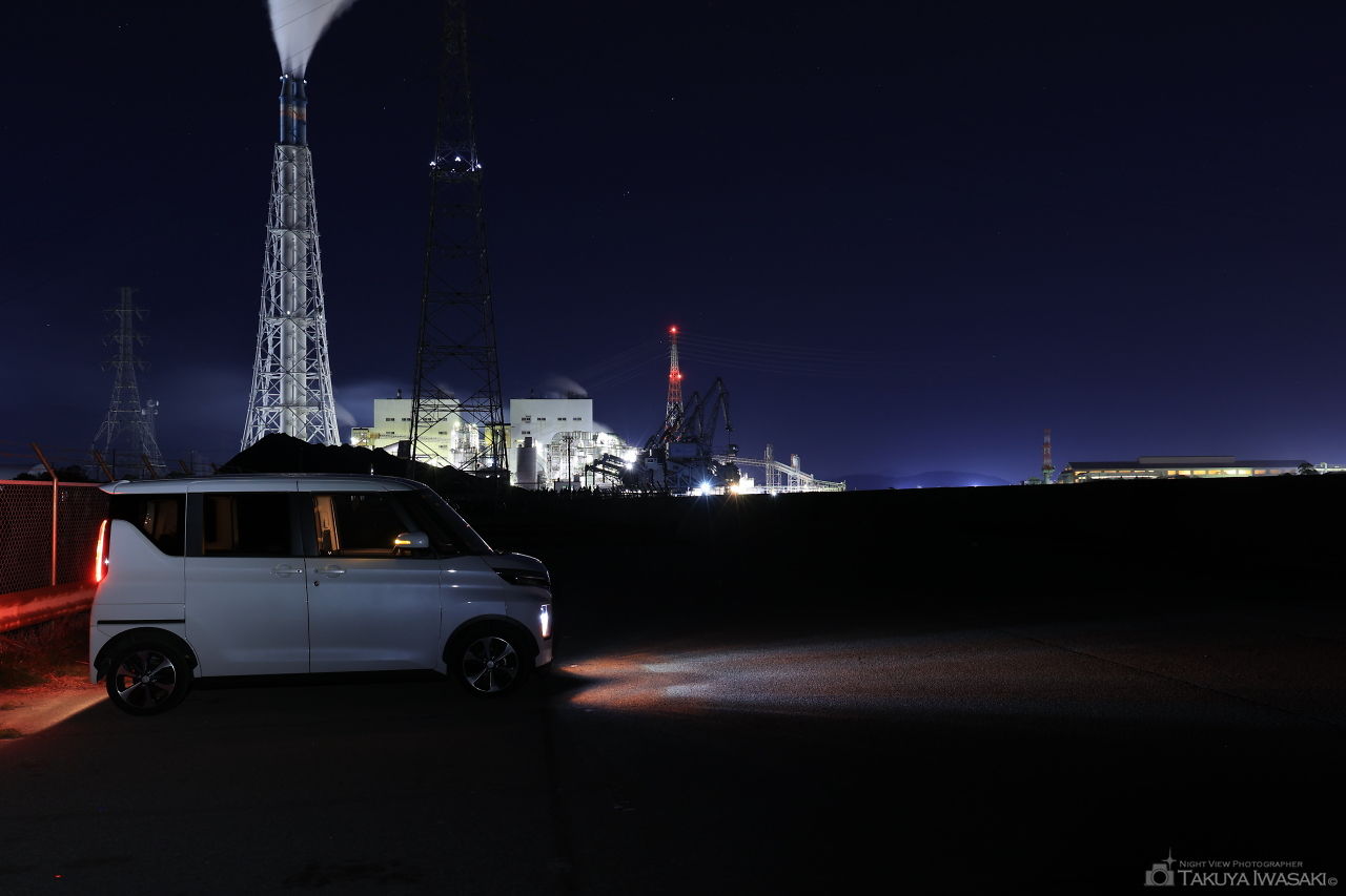 東播磨港伊保灯台の夜景スポット写真（4）