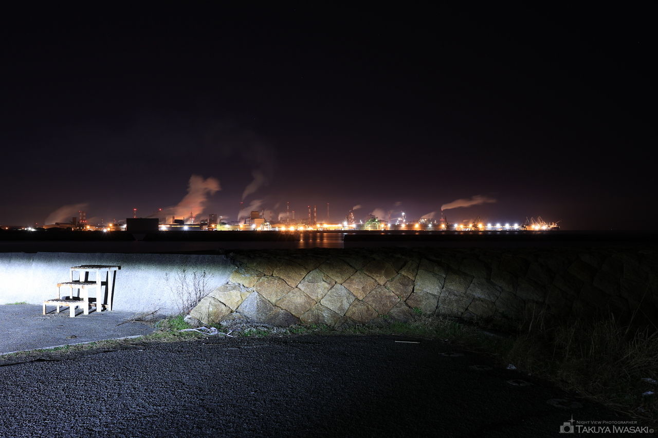 東播磨港高砂西防波堤灯台の夜景スポット写真（5）