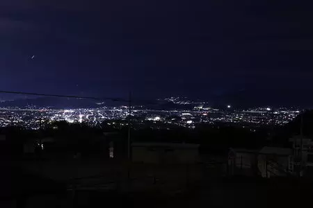葛城山ロープウエイ 登山口の夜景