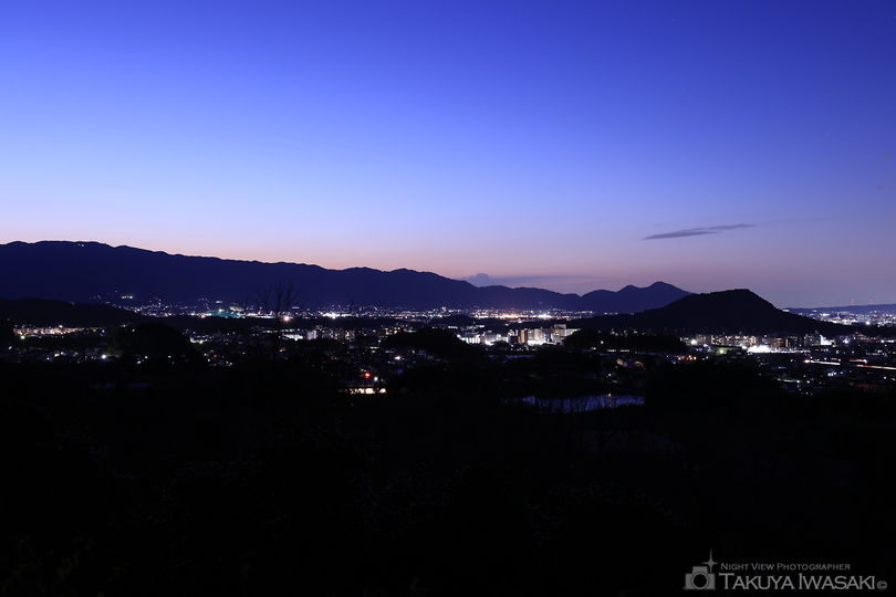 甘樫丘の夜景スポット写真（1）
