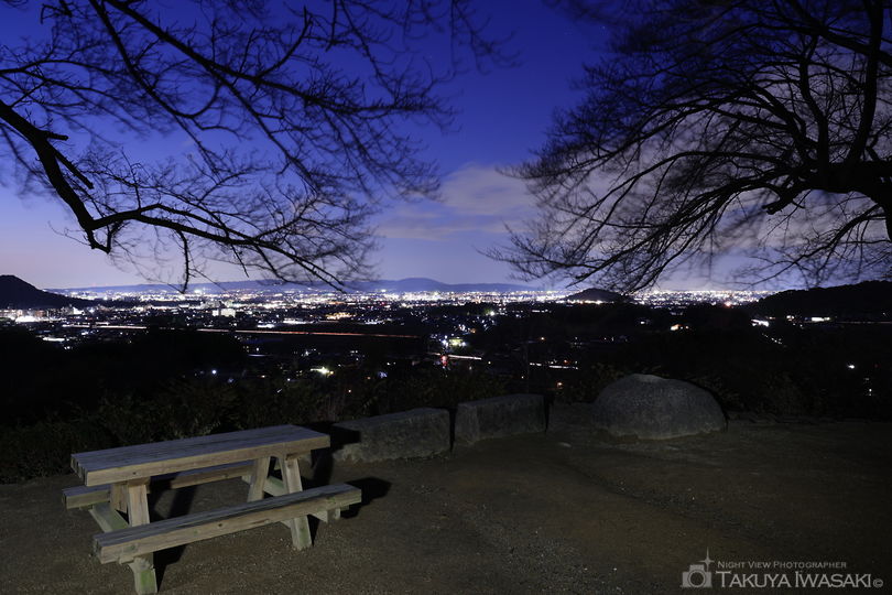甘樫丘の夜景スポット写真（4）
