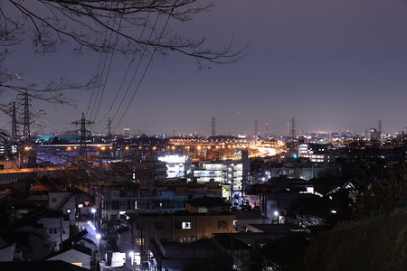 多摩川方面の夜景