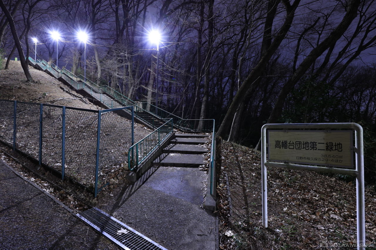 七生丘陵散策路東コースの夜景スポット写真（4）