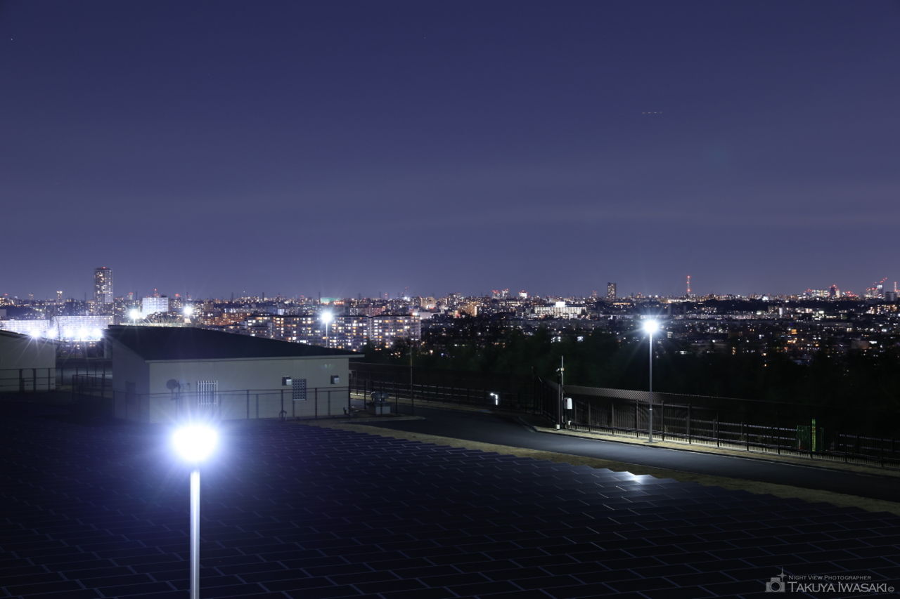 生田配水池　展望デッキの夜景スポット写真（2）