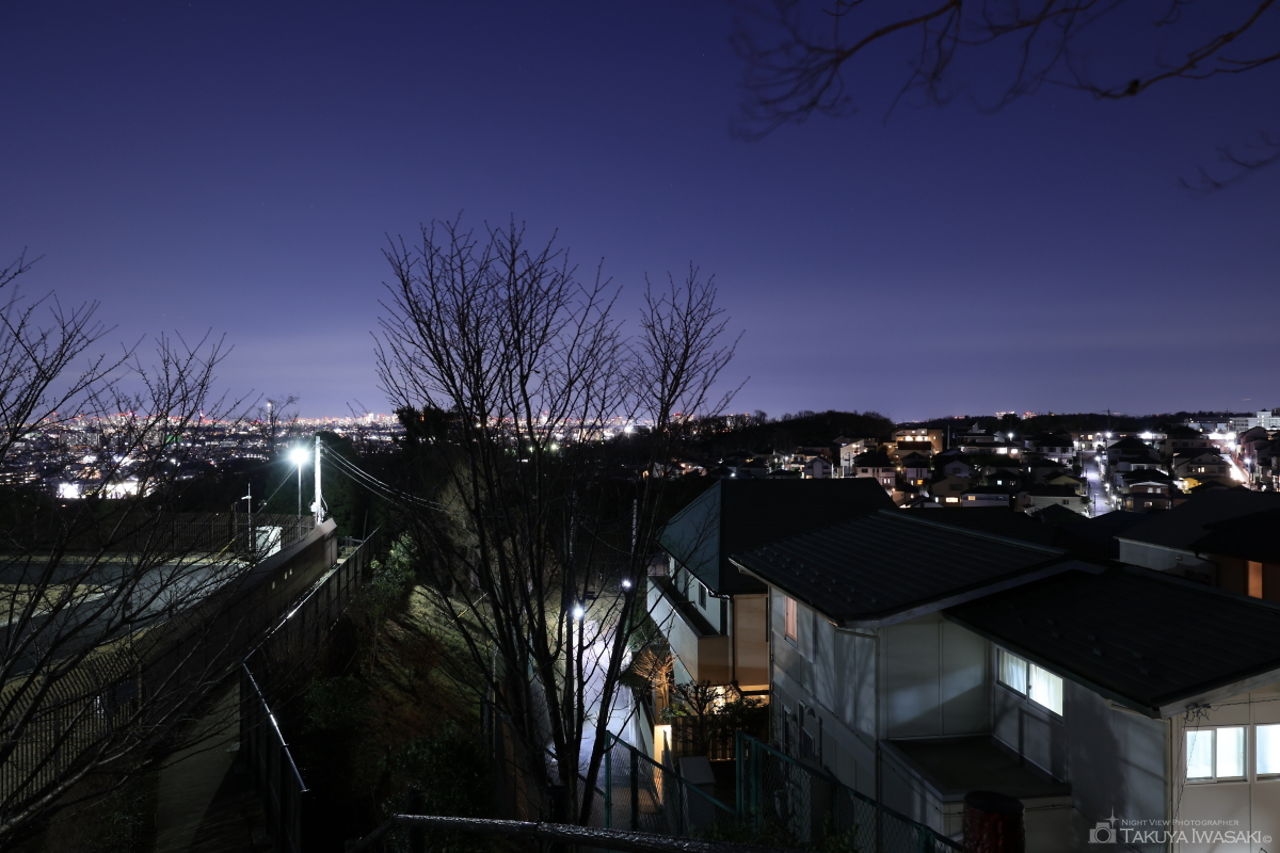 生田配水池　展望デッキの夜景スポット写真（3）