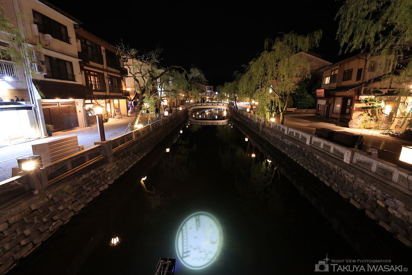 城崎温泉街の夜景スポット写真（2）