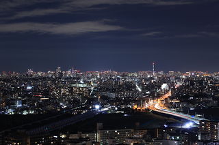 川崎市役所　展望ロビー・スカイデッキの夜景スポット写真（2）class=