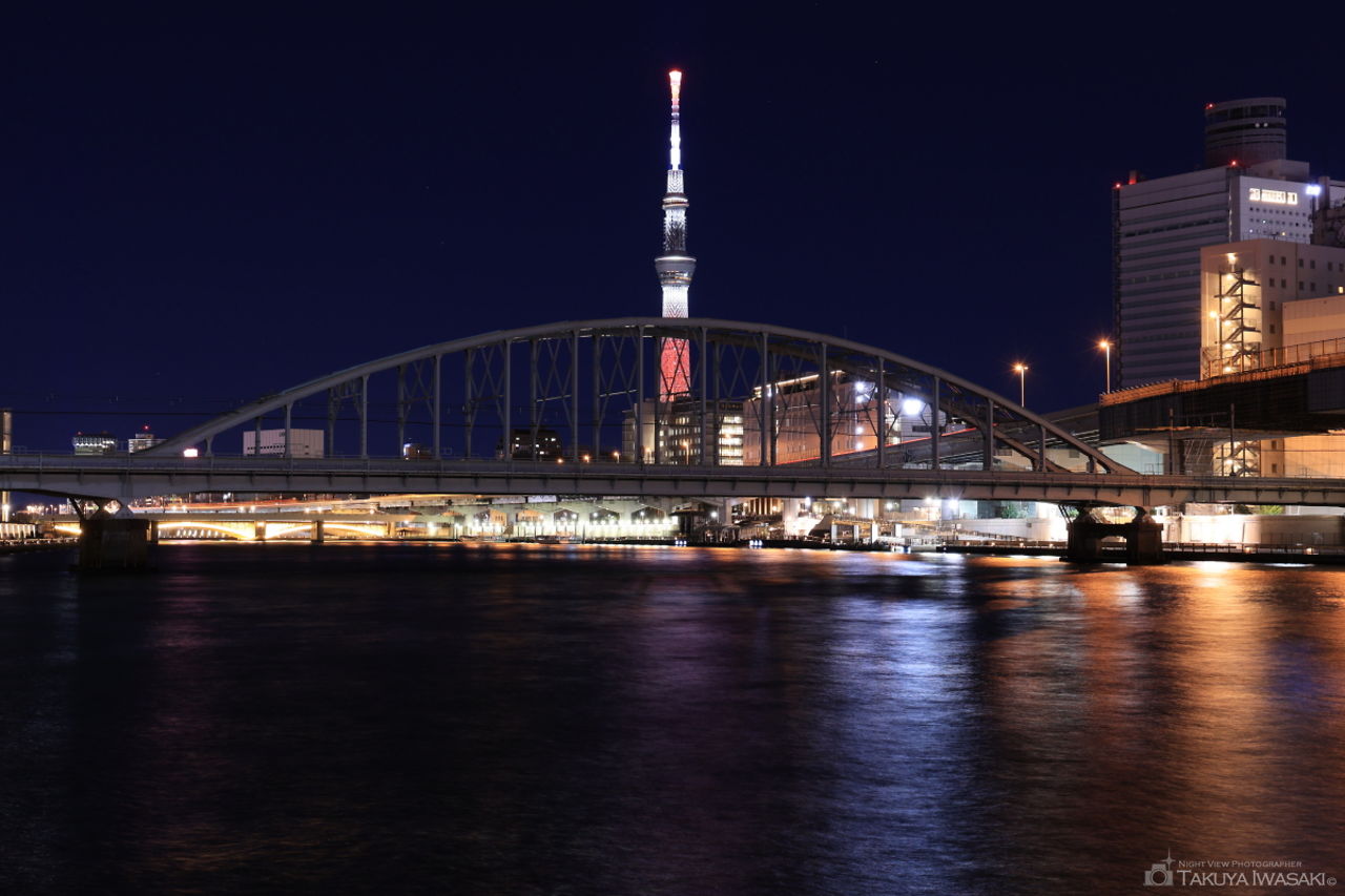 隅田川テラス 柳橋付近の夜景スポット写真（1）