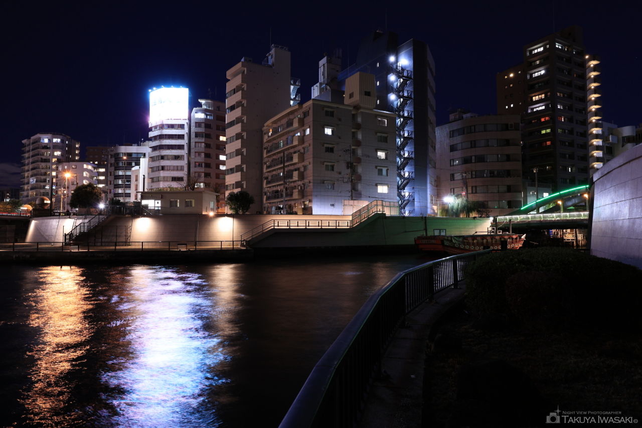 隅田川テラス 柳橋付近の夜景スポット写真（3）