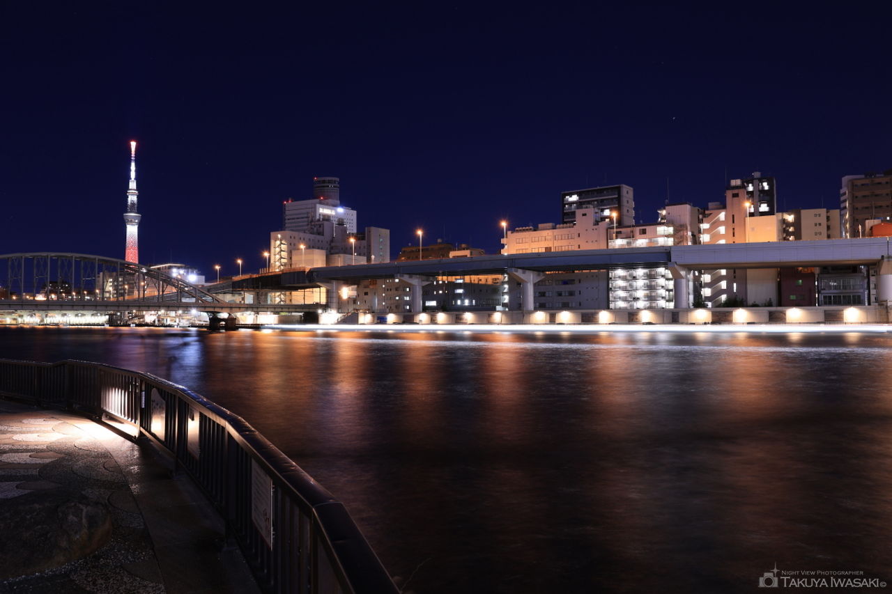 隅田川テラス 柳橋付近の夜景スポット写真（4）