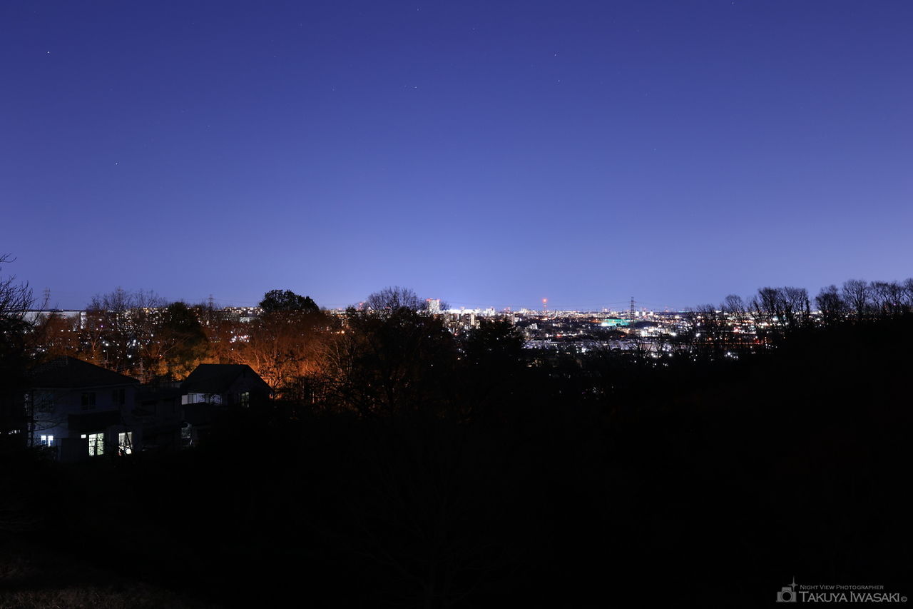 長沼公園 絹ヶ丘口の夜景スポット写真（2）