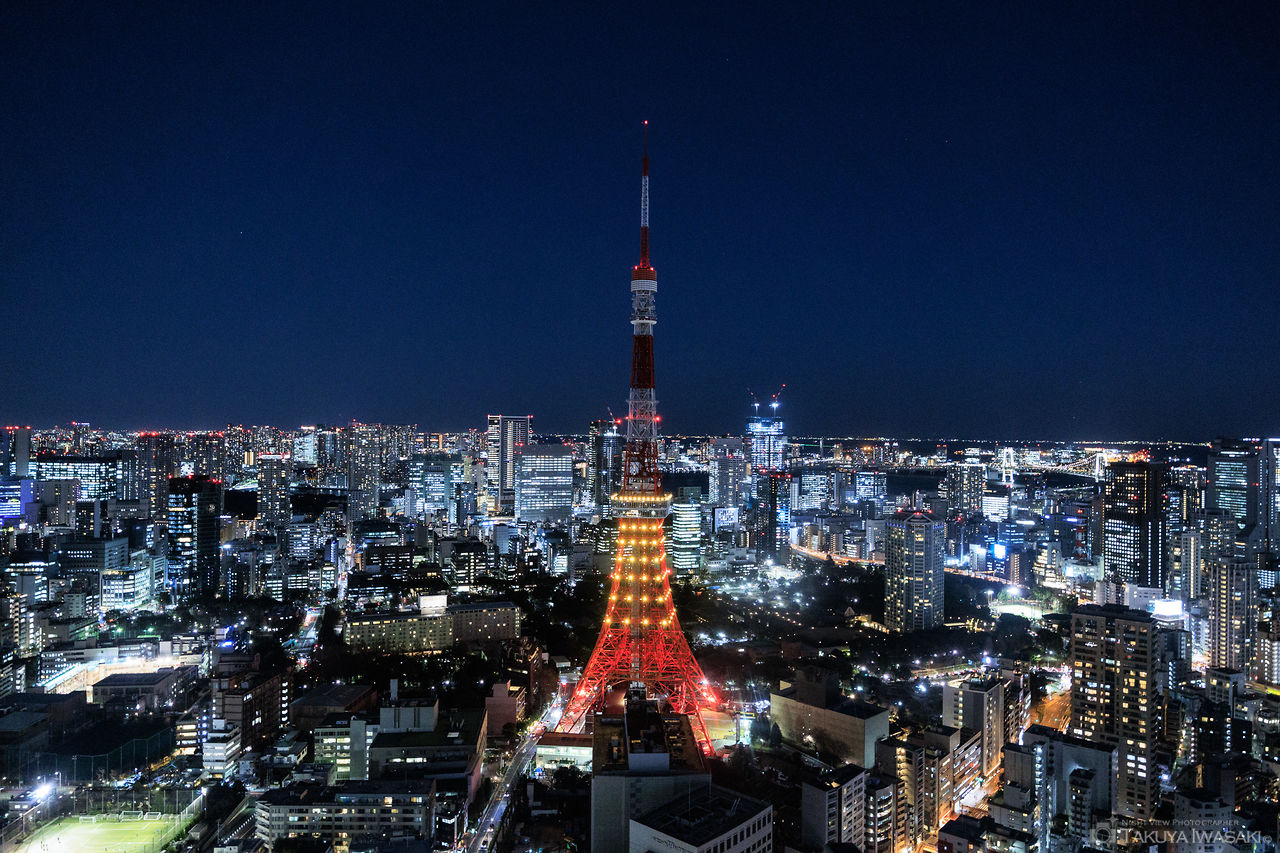 東京タワーを望む