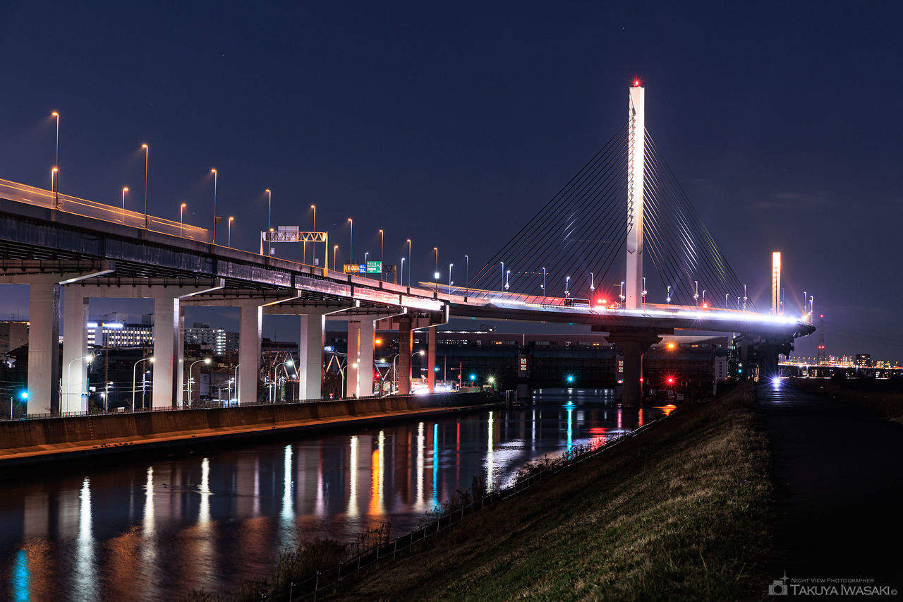 東四つ木避難橋の夜景スポット写真（5）