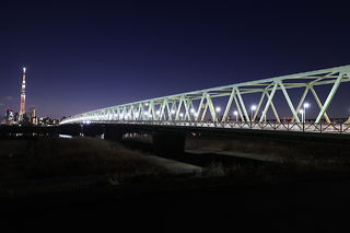木根川橋の夜景スポット写真（1）class=