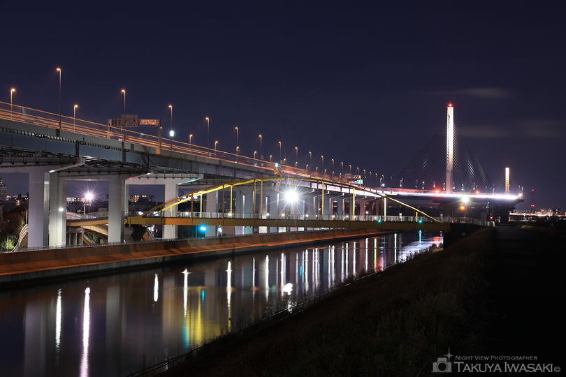 木根川橋の夜景スポット写真（2）