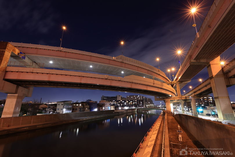 新水戸橋の夜景スポット写真（2）