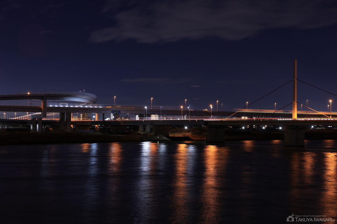 新小松川大橋の夜景スポット写真（2）