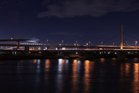 新小松川大橋の夜景スポット写真（2）class=