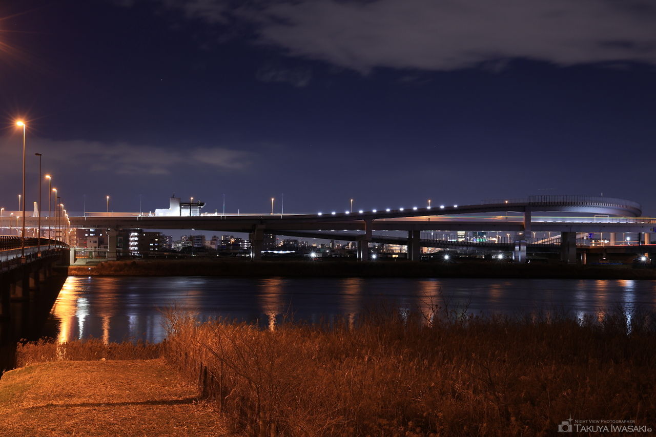 新小松川大橋の夜景スポット写真（4）