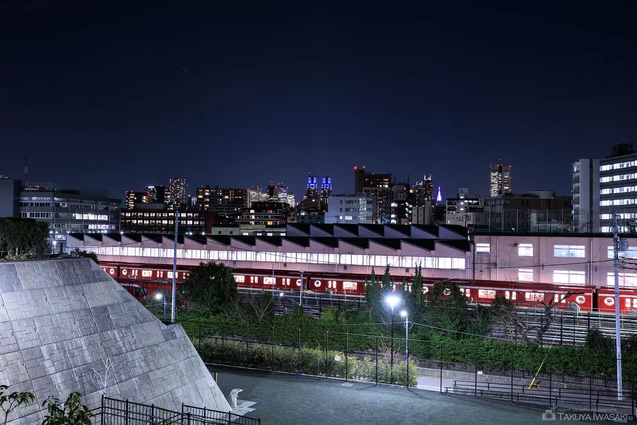 広町みらい公園の夜景（東京都中野区）