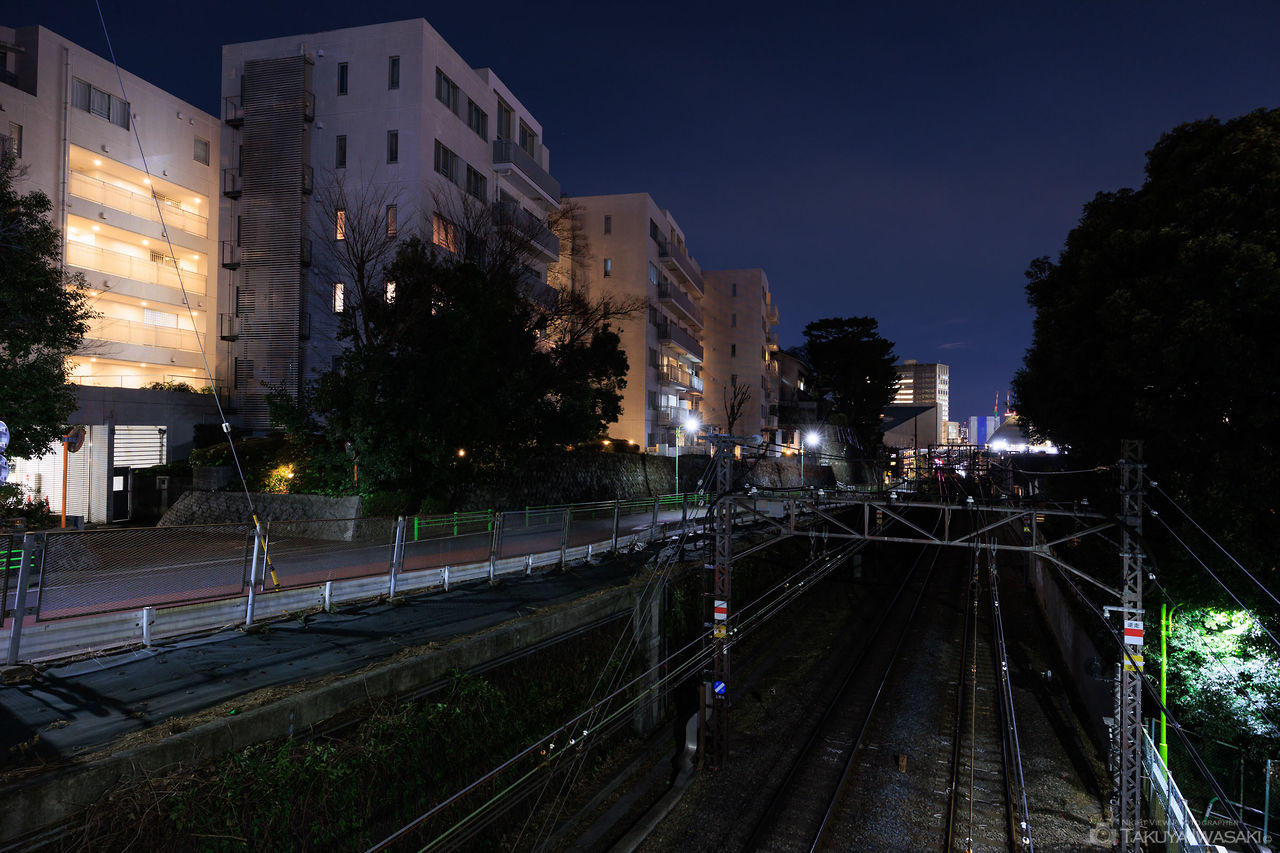 田園都市線瀬田跨線橋の夜景スポット写真（4）