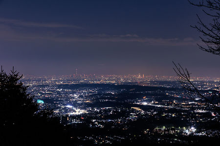 高尾山駅展望台の夜景スポット写真（3）class=