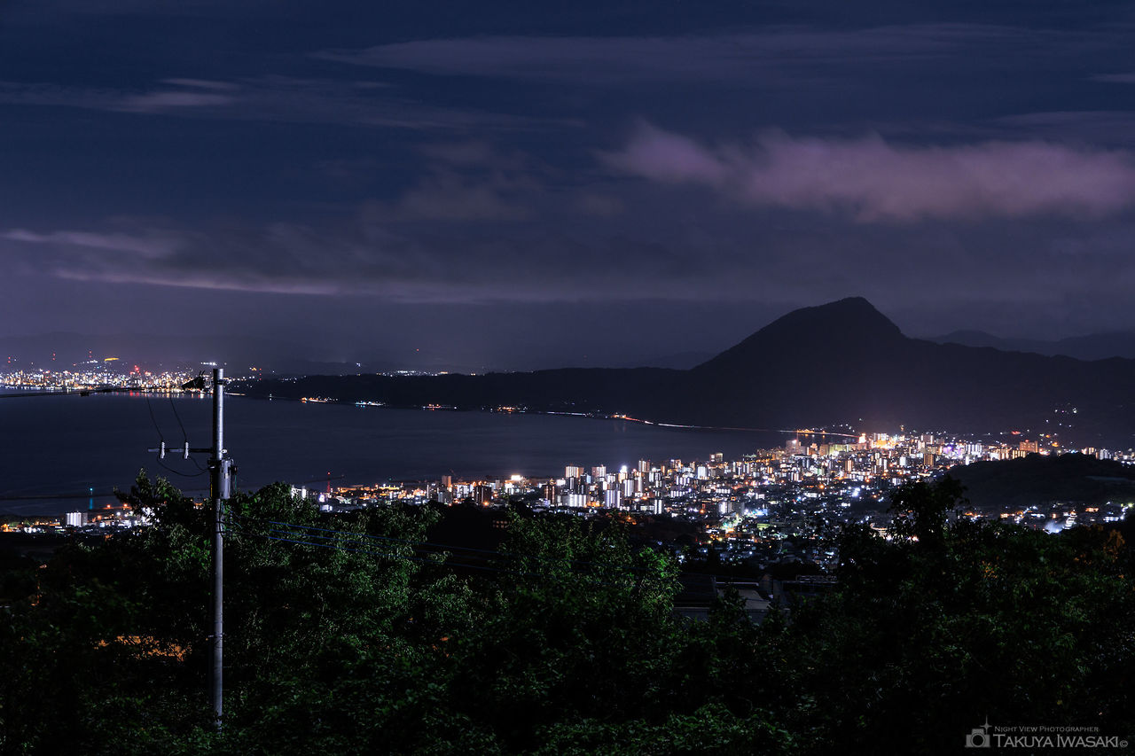 別府市街地を望む