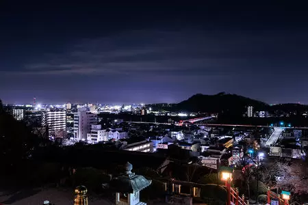 足利織姫神社の夜景