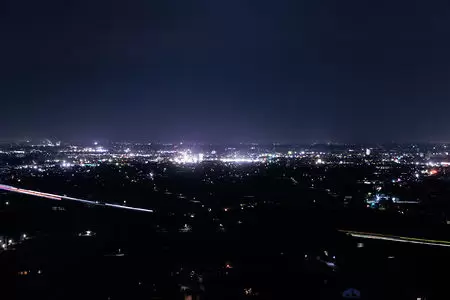 皆川城址公園の夜景
